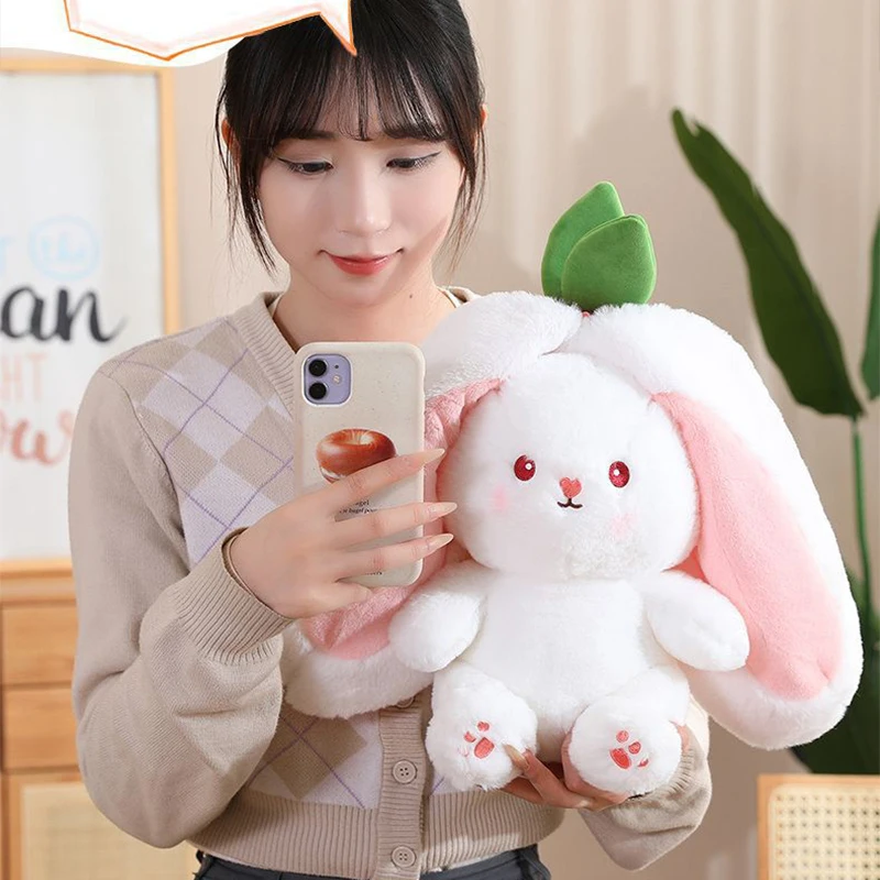18/25cm Creative Funny Doll Carrot Rabbit Plush Toy Stuffed Soft Bunny