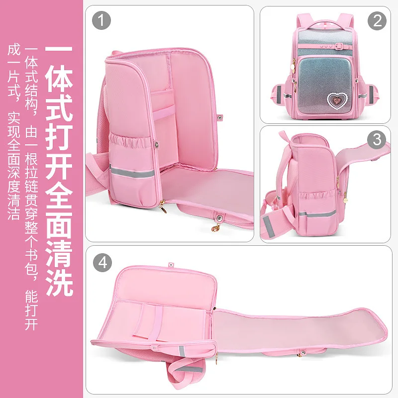 New 2024 Orthopedics Backpack For Girls Primary Students School Bags For Girls Fashion Kid Bag Waterproof rucksack mochila 3