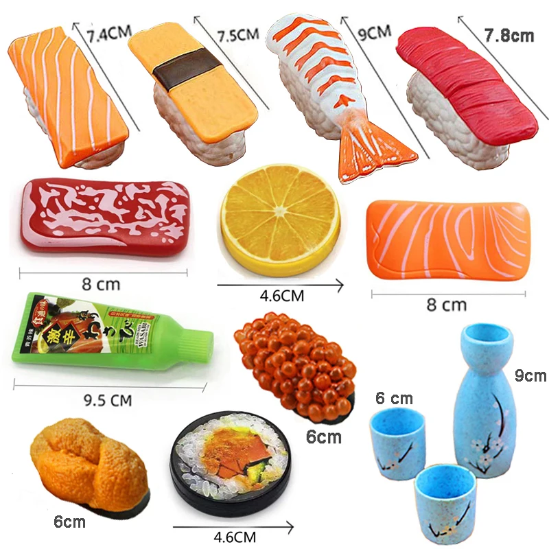 Kids Kitchen Simulation Food Pretend Play Sushi Barbecue Chinese Western Breakfast Steamer Set Meal Toy Set Girl Boy Cooking