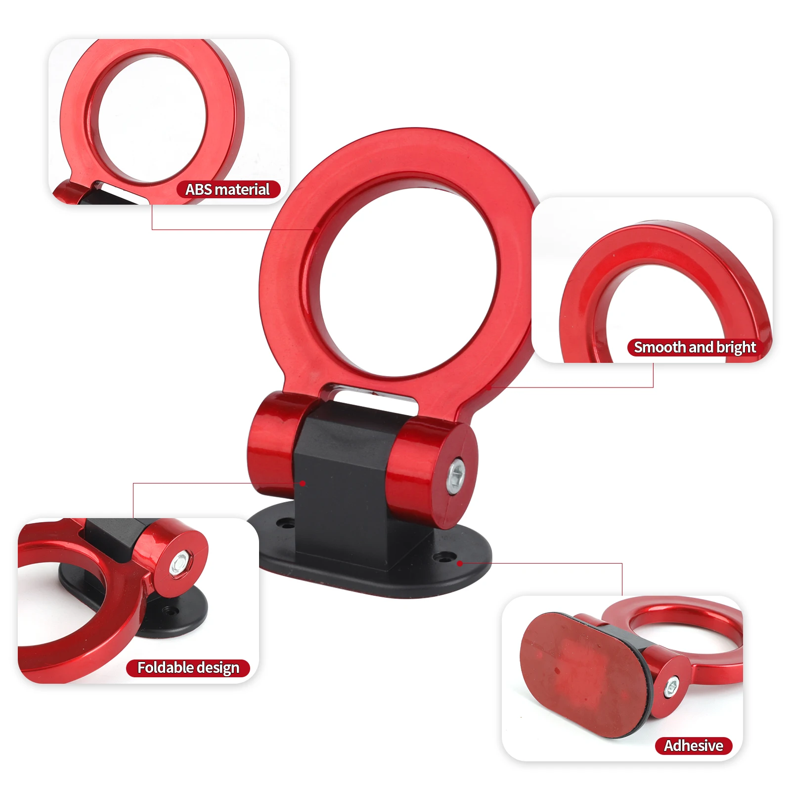 Trailer Hook Sticker JDM Universal Car Styling Sticker Tralier Tow Hook Kit ABS Simulation Racing Bumper 37
