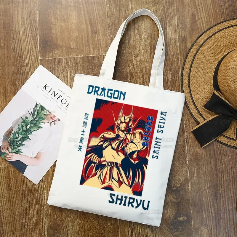 

Сумка-шоппер Saint Seiya, Женская Холщовая Сумка-тоут с принтом, Аниме Сумка Seya, Наплечные сумки в стиле Харадзюку
