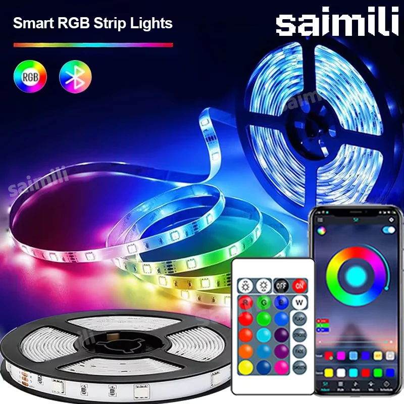 1-30M 5V USB Bluetooth LED Strip Light SMD 5050 5V RGB Flexible LED ...