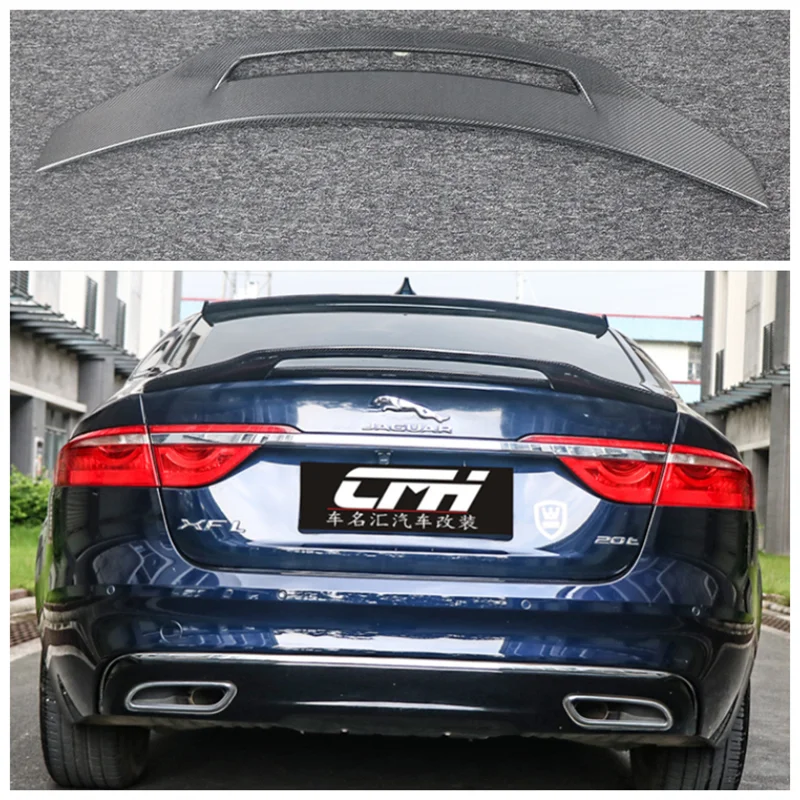 

Задний спойлер из настоящего углеродного волокна для заднего багажника, сплиттер, крыло подходит для Jaguar XF 2016 2017 2018 2019
