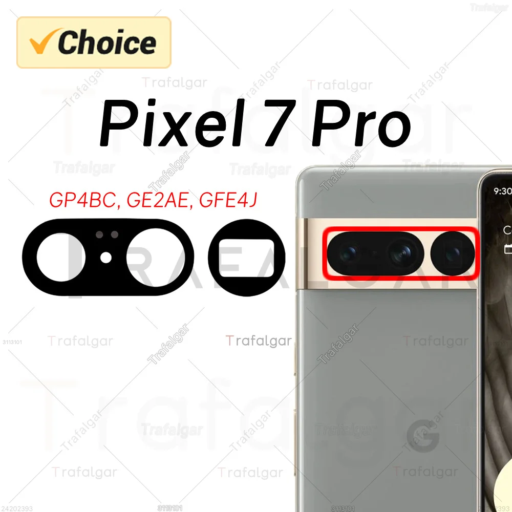 후면 카메라 유리 렌즈, 접착 스티커로 교체, Google Pixel 7 Pro GP..