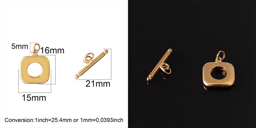 3 Satz/Los Edelstahl OT Knebelverschluss Schnallenverbinder DIY Schmuck Bisuteria Materiales OT Verschlüsse für Schmuckherstellung Zubehör – Detail 23