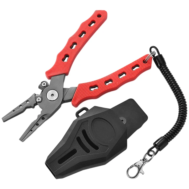 Stainless Steel Line Cutter Saltwater Split Ring Rubber Handle Fishing  Pliers Gear Fly Hook Remover Multifunctional Ice Gifts - AliExpress