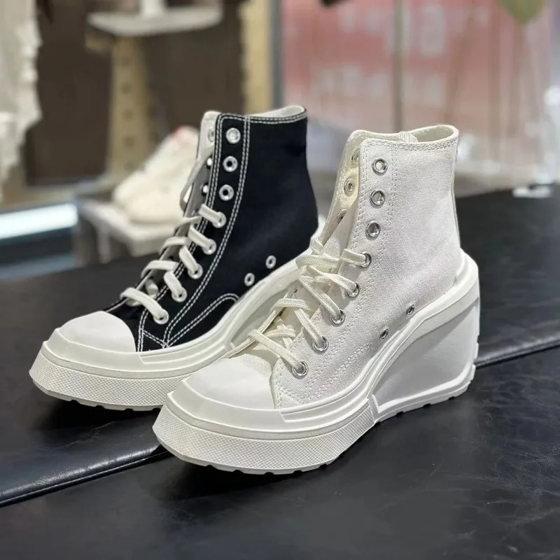 Designer Women Shoes 2024 Fashion Women's Sneakers Women Platform Canvas Shoes Skateboarding Women Lace-Up Classic Ladies Shoes