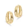 Eavva 14K Gold Plated Small Chunky Hoops Earrings for Women Classic Thick Lightweight Gold Earrings With Sterling Silver Post 2