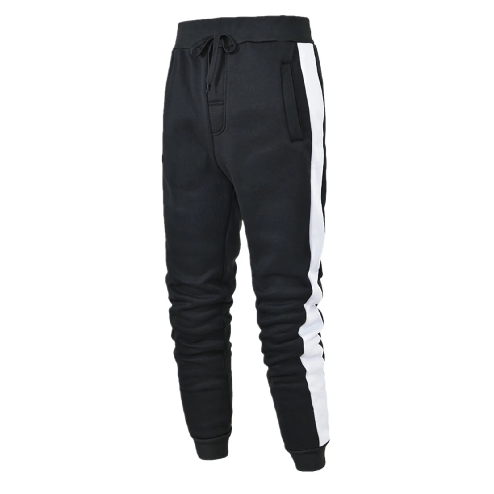 

Men's Hiphop Pants Casual Pants Comfy Bottoms Spliced Joggers Solid Color Trousers Workout Sportswear Streetwear pantalones