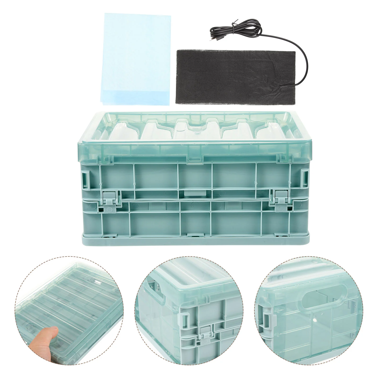 Mini Plastic Birds Brooder Box Small Chicks Parrot Breeding Supplies Incubator Heating Pad Foldable Washable Safe Materials