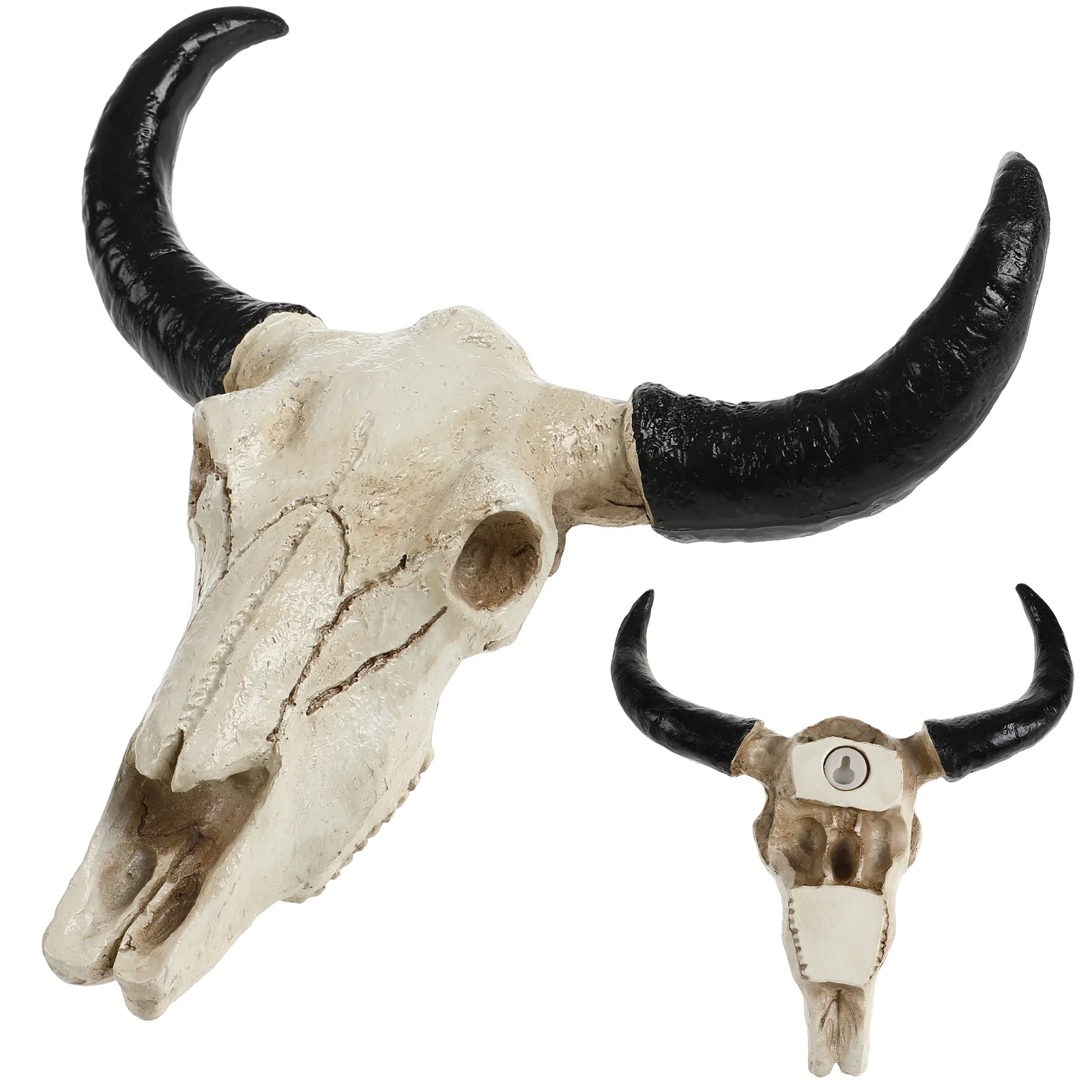 

Long Horn Cow Skull Wall Hanging Longhorn Steer 3D Creative Animal Sculpture Home Resin Bull Horn Figurines Crafts Ornaments