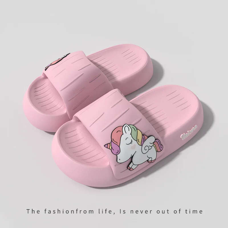 

Children's Slippers Female Summer Boys' Indoor Non-skid Shower Girls‘ Bathroom Soft Thick Soled Baby Eva Cool Kids Slippers