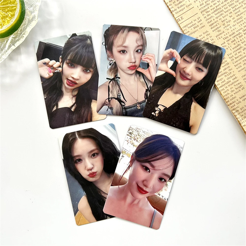 

Фотооткрытки KPOP (G)I-DLE, 5 шт./комплект, двусторонняя открытка MiYeon Soyeon YUQI Minnie Shuhua Selfie LOMO, коллекция поклонников, подарок