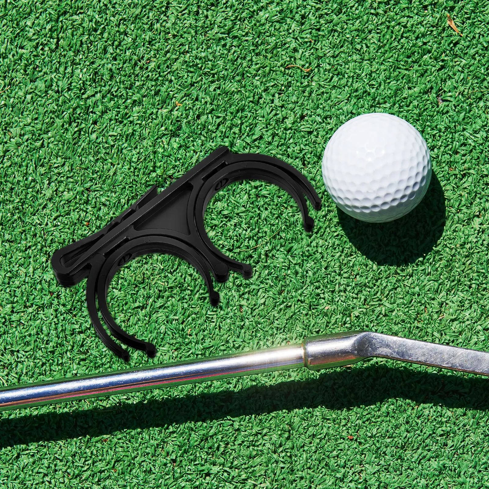 2Pcs 회전식 골프 공 클립 접이식 듀얼 홀더 이동 중 훈련을 위한 강력한 플라스틱 퀵 픽업 골프 액세서리