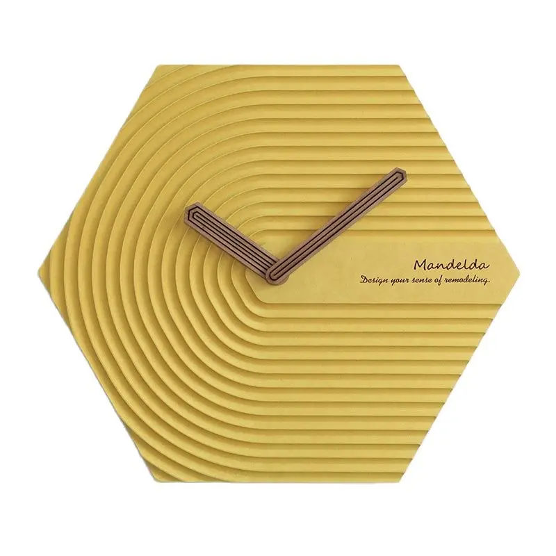 Large Wall Clock Wall Silent Yellow 3d Watch Wall Clocks 
