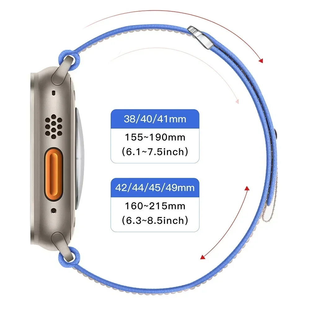 Trail Loop Strap For Apple Watch Ultra 2 49mm Series 9 8 7 45mm 41mm Sports Nylon Wristband For iWatch 6 5 4 3 SE 44mm 40mm 42mm images - 6