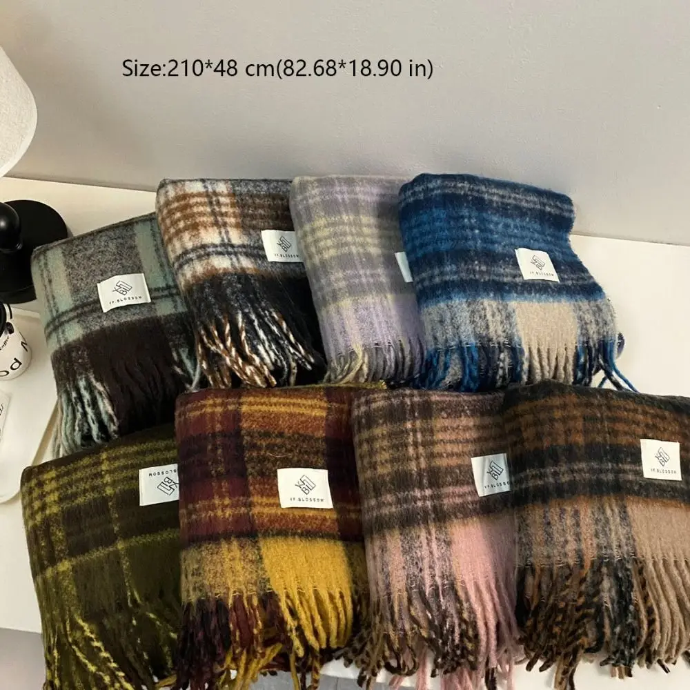 Warm Winter Cashmere Mohair Scarf Shawl Wrap for Women