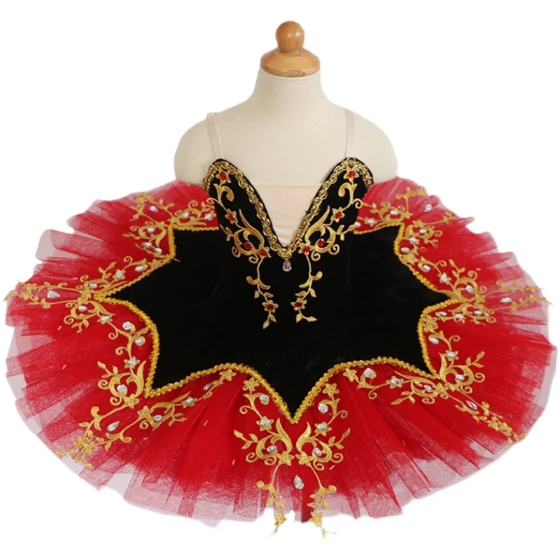 

2022 New red Bird Tutu Child Performance Stage Custome Tutu Pink Girl Pancake Tutu White Swan Lake Adult Ballerina Dress Costume