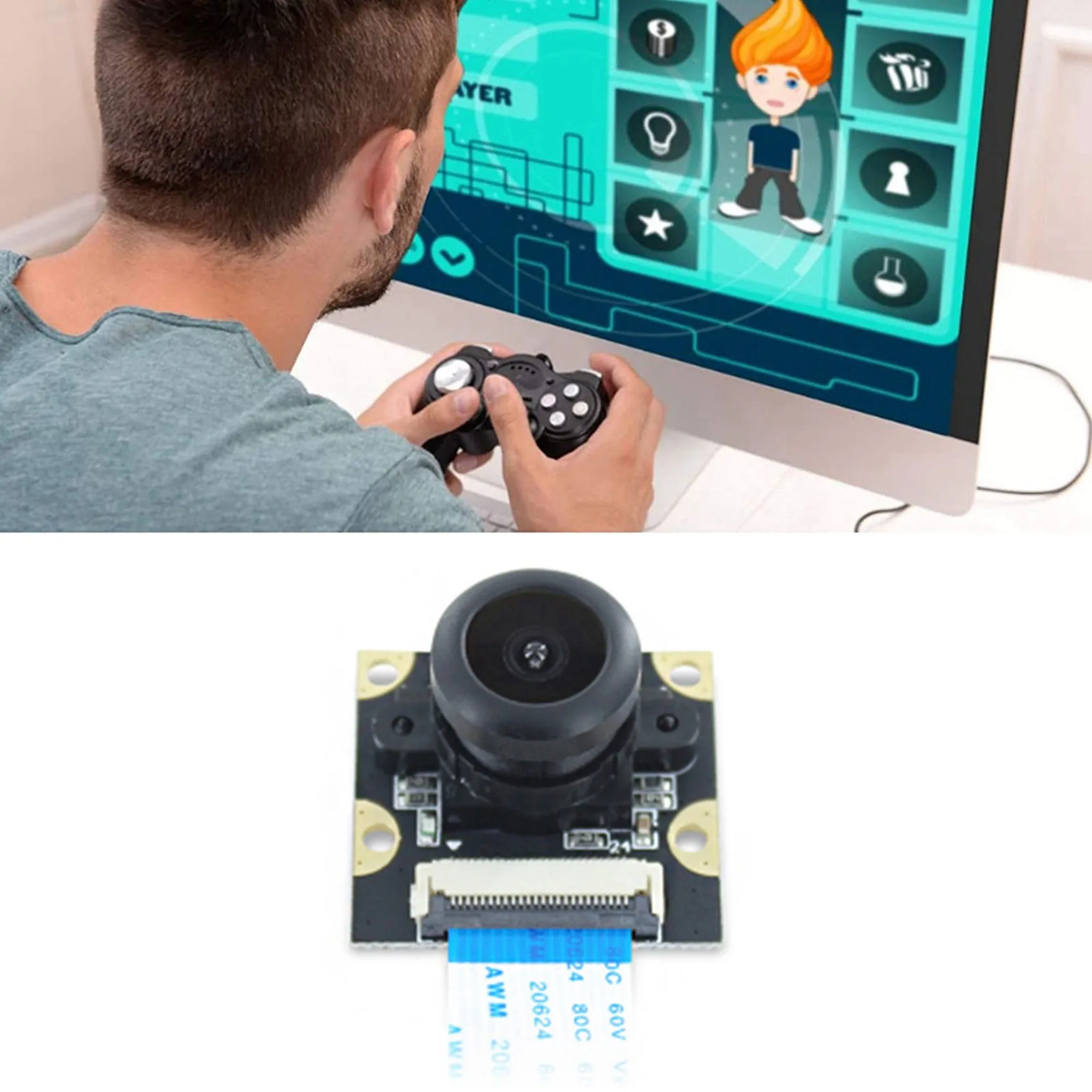 광각 야간 투시경 수동 초점 카메라, HBV-Orange Pi 카메라 모듈, 110 °, 2 백만 픽셀, GC2035