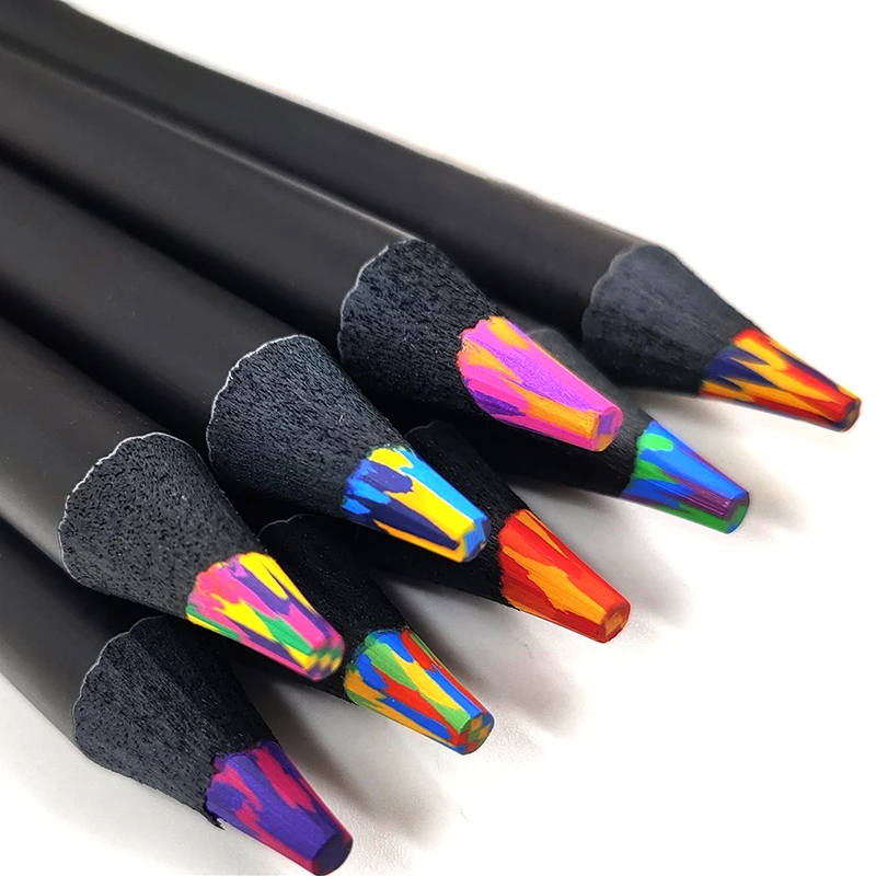 4/7/8/12 Colors Gradient Rainbow Pencils Jumbo-Colored Pencils Multicolored For Art Drawing Coloring Sketching colored pencils 1pcs