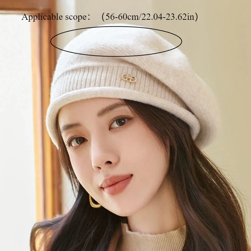 Autumn and winter wool beret, warm and casual, versatile, elegant and fashionable. Pumpkin hat, painter's newsboy hat 6