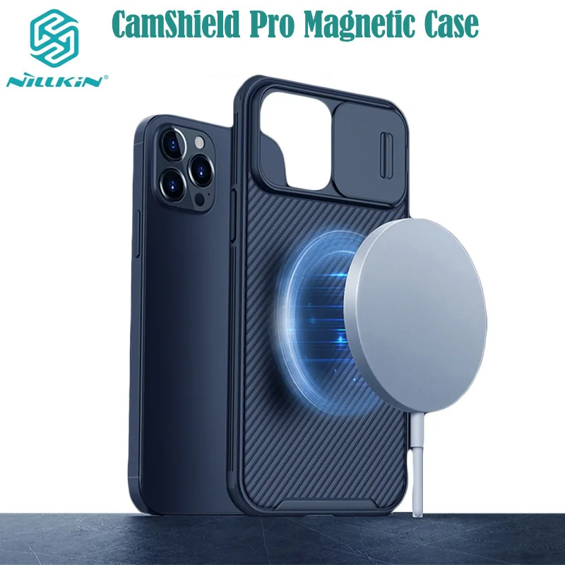 

For iPhone 13 12 / Pro / Max Case NILLKIN CamShield Magnetic Case Support Mag-Safe Slide Camera Lens Cover For iPhone13 12 Mini