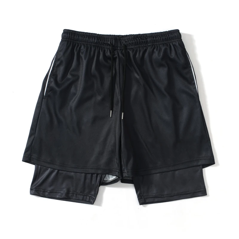 Men Sport Shorts Sportswear Anime IPPO Running Shorts 2 In 1 Beach Bottoms Summer Gym Fitness Training Jogging Short Pants 2