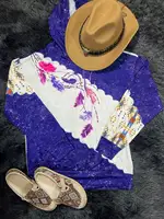 Sudadera con capucha de cuello redondo para mujer, informal, a la moda, estilo étnico occidental, estampado retro, top con capucha para mujer 3