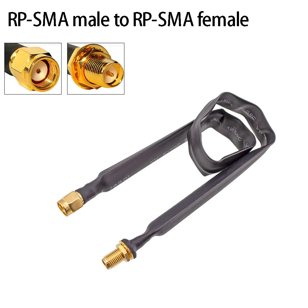 Coaxial Extension Pigtail Coaxial Cable RP-SMA Male To RP-SMA Female WiFi Adapters 802.11ac 802.11n 802.11g 802.11b 25cm