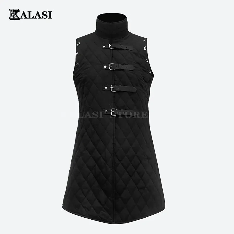 S-4XL Gambeson Costume Aketon Armor Vest Coat Medieval Viking Sleeveless Outfit Larp Warrior Knight Hunter Outfit For Adult Men мачете hunter viking nordway