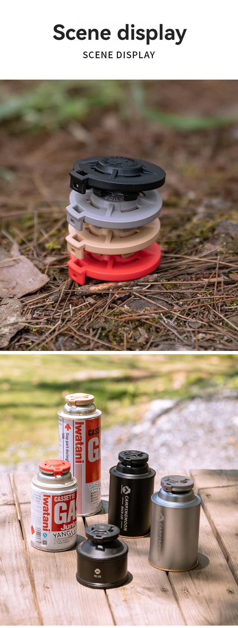 CAMPINGMOON Four-color Long Gas Tank Protective Cover Outdoor CB Tank Cassette Gas Tank Dust Cover Leak-proof Protective Cover
