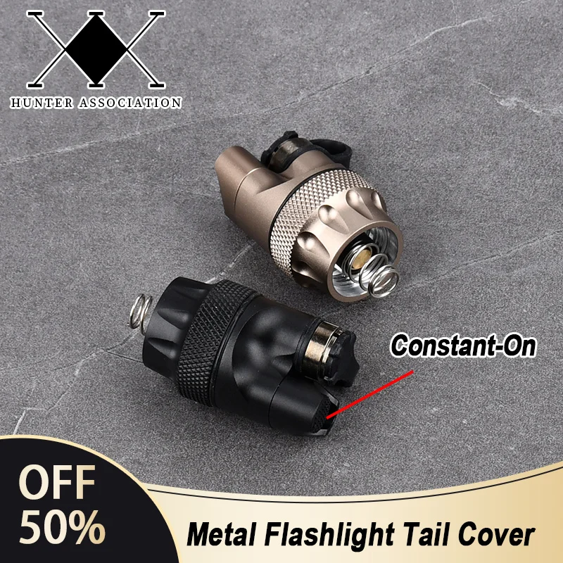 

Tactical Metal Flashlight Dual-Function Tail Cover For Surefir M300 M600 Series Light Constant-On Momentary-On Hunting Accessory