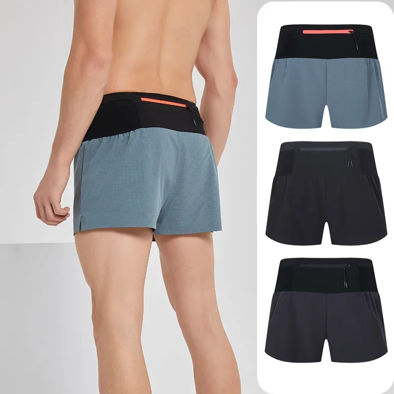 Men's Running Shorts Breathable Dry Fit Racing Mesh Casual Fitness Pants Multi-Pocket Off-Road Jogging Short Pants Summer