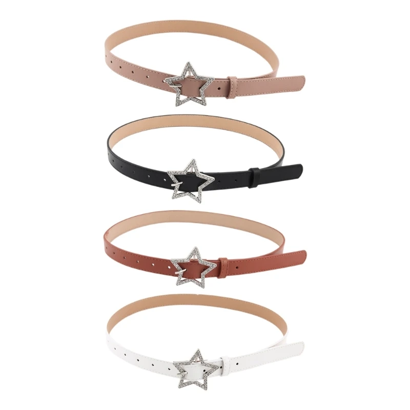 

Teenagers Buckle Belt Coat Thin Belt Adjustable Waist Straps Dropship