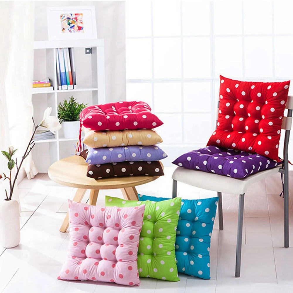 

Хлопковые квадратные подушки для стульев 40*40 см с принтом, подушка для сиденья с мультяшным рисунком, заднее кресло, защитный коврик