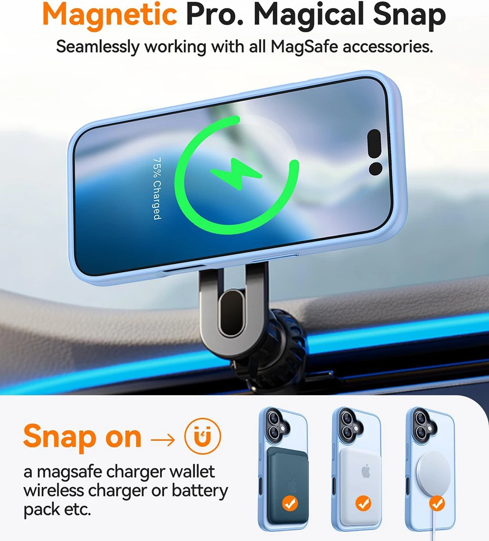 Magsafe Magnetic Luxury Armor Shockproof Matte Transparent Hybrid Case
