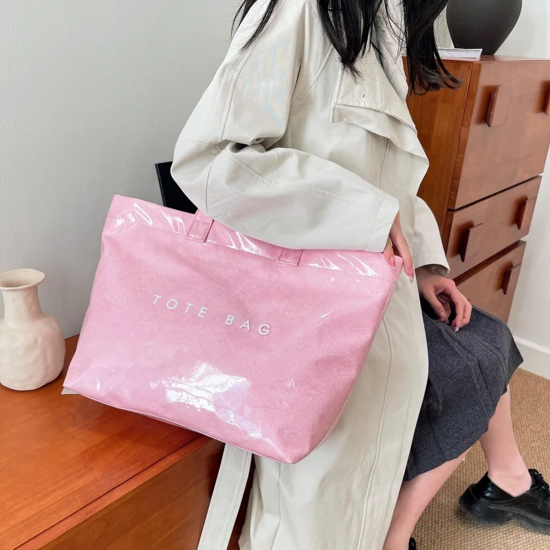 Women's Tote Bags New Solid Color Bag Simple Outdoor Leisure Large -capacity Bag Work Commuter Сумка Женская 2025 Тренд Bolsos - 3