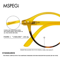 Meeshow Brand Reading Glasses Retro Transparent Fashion blue light blocking glasses Europe Style Men Women presbyopia Anti 1816 2