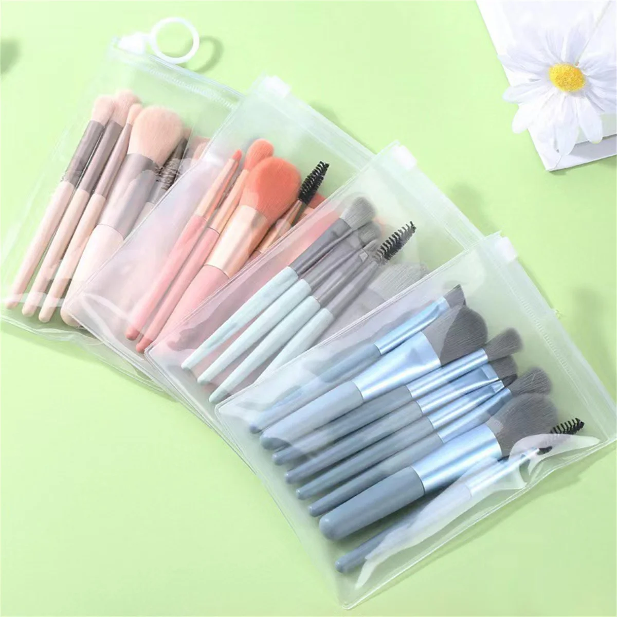 8Pcs 소프트 푹신한 메이크업 브러쉬 세트 화장품 파운데이션 블러쉬 파우더 ..