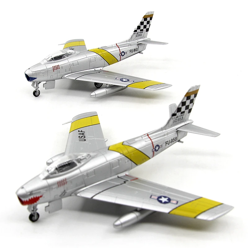 

1/100 Scale U.S. Air Force F-86F Sabre Militarized Combat Aircraft FU-910 North American Aviation F86 Finished Plane Model Gift