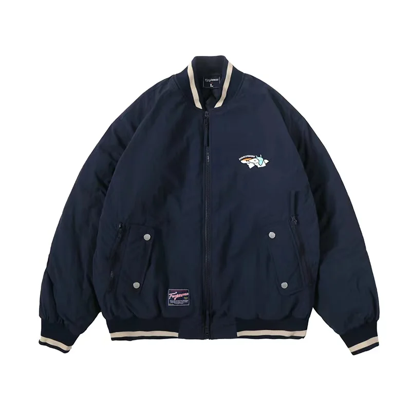 

Shark embroidered padded casual cotton