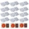 30pcs Small Snack CupsDouble Compartment Snack Containers with Lids Leakproof Condiment Storage Clear Portable Snack Containers 1