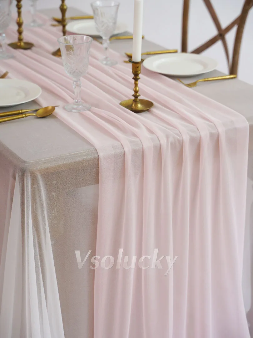 Elegant Burgundy Sheer Table Runner for Romantic and Special Occasions