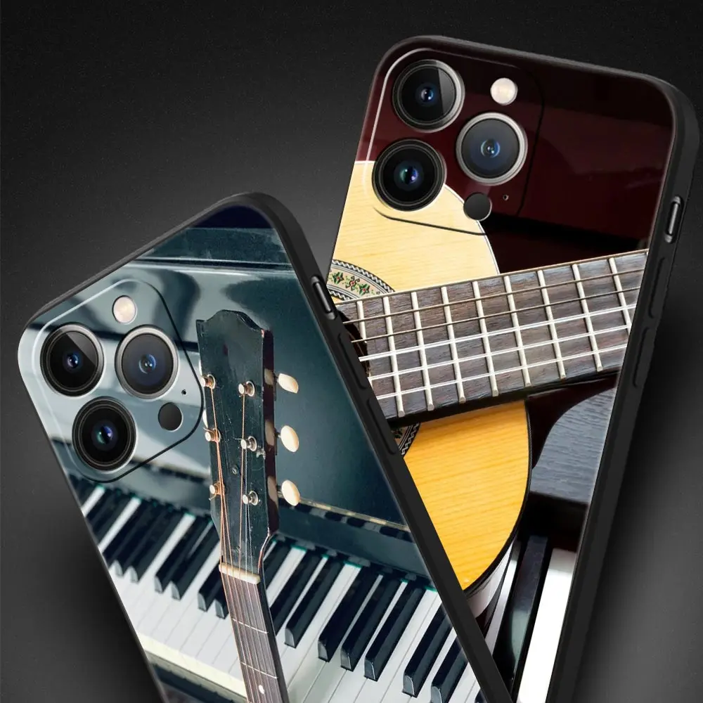 Luxury Music Instrument Design Silicone Phone Case Cover