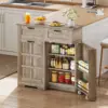 Can Cabinet with Drawers, Pull Out Trash Can, Hidden Trash Can Cabinet, Garbage Bin Cabinet, Kitchen Island with Trash Can Stora 2