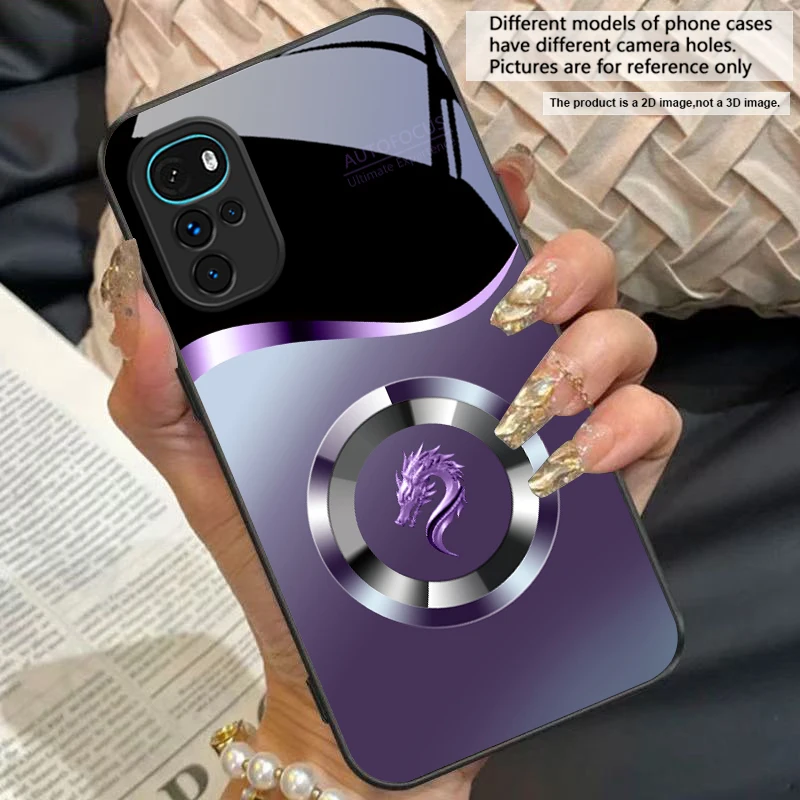 Circular Green Dragon Glass Phone Case
