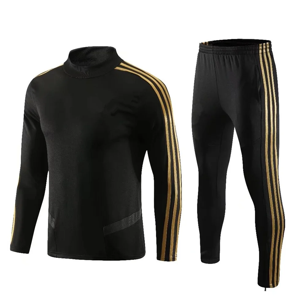 Men's Sports Set Madrid Fans Half Zipper Jacket Training wear games Jerseys Soccer Kit aldult Tops and trousers Casual Wear men soccer kit