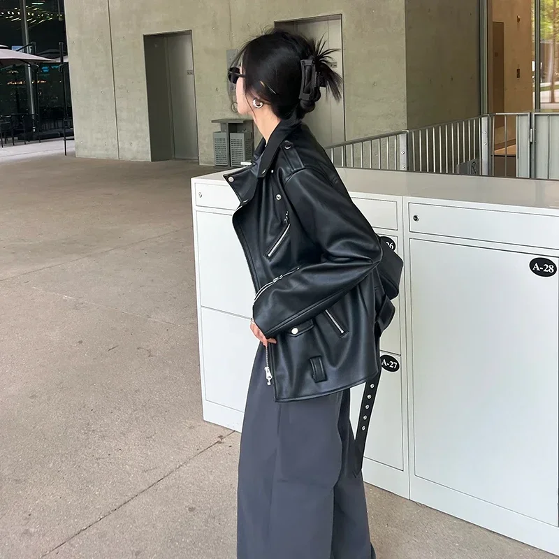 Fashion Korean Leather Jacket Women Clothing PU Leather Coats and Jackets Winter Jacket Women Leather Coat Chaqueta Mujer Zm1482