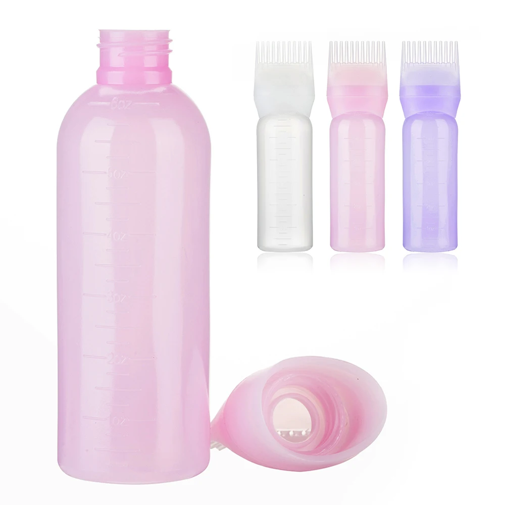 3 Colors Hair Dye Applicator Brush Bottles Dyeing Shampoo Bottle Oil Comb Hair Dye Bottle Applicator Hair Coloring Styling Tool