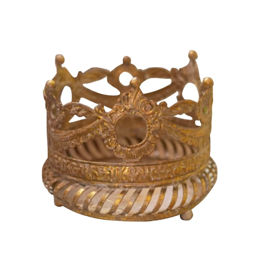 

Countertop Table Ornaments Vintage Retro Metal Crown for Decoration